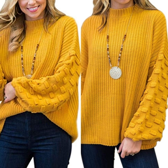 New Chunky oversized Pom Sweater - Picture 2 of 7